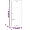 vidaXL Armoire &agrave; chaussures Noir 59x17x150 cm Bois d'ing&eacute;nierie