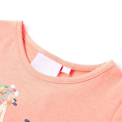 T-shirt pour enfants corail néon 104