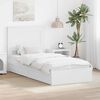 vidaXL Lit de Rangement Blanc 90 x 200 cm Bois d'ing&eacute;nierie