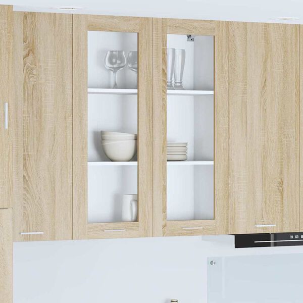 vidaXL Armoire suspendue avec stockage Ch&ecirc;ne Sonoma 80 x 31 x 100 cm