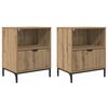 vidaXL Cabinet de chevet 2 pi&egrave;ces ch&ecirc;ne artisanal 49 x 36 x 61 cm