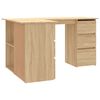 vidaXL Bureau d'angle Ch&ecirc;ne sonoma 145x100x76 cm Bois d'ing&eacute;nierie