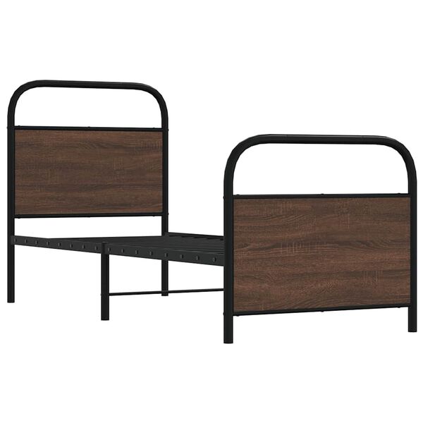 vidaXL Cadre de lit sans matelas 80x200cm ch&ecirc;ne marron bois ing&eacute;nierie