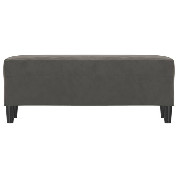 vidaXL Banc Gris fonc&eacute; 100x35x41 cm Velours