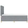 vidaXL Lit &agrave; ressort LED avec matelas Gris clair 140 x 200 cm tissu