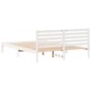 vidaXL Cadre de lit avec t&ecirc;te de lit Blanc 160 x 210 cm Pin massif