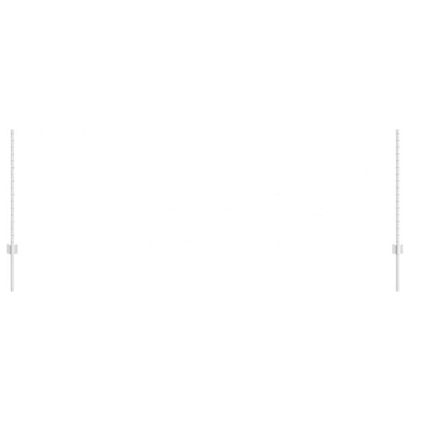 vidaXL Poteaux de clôture 44 pcs Argent 140 cm Acier