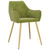 vidaXL Chaises &agrave; manger lot de 2 vert clair velours