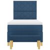 vidaXL Lit &agrave; ressorts avec matelas Bleu 100 x 200 cm tissu