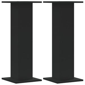 vidaXL Supports de haut-parleurs 2 pcs noir bois d'ing&eacute;nierie