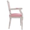 vidaXL Chaise &agrave; manger Rose Velours
