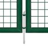 vidaXL Portail de jardin en acier vert 350 x 75 cm