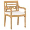 vidaXL Chaises Batavia lot de 8 avec coussins Bois de teck solide