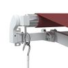 vidaXL Auvent manuel r&eacute;tractable avec LED bordeaux 350x250 cm
