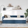 vidaXL Cadre de lit d'angle Bleu 80 cm x 200 cm Velours