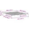 vidaXL Cadre de lit Marron 200 x 220 cm Pin massif