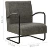 vidaXL Fauteuil gris simili cuir
