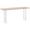 vidaXL Pieds de table console Blanc 2 pi&egrave;ces 38 x (72-73) cm Acier