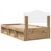 vidaXL Cadre de lit Ch&ecirc;ne artisan 100 x 200 cm Bois de pin massif