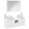vidaXL Ensemble d'armoire de salle de bain 4 pc Blanc