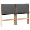 vidaXL T&ecirc;te de lit capitonn&eacute;e Gris fonc&eacute; 160 cm Pin massif
