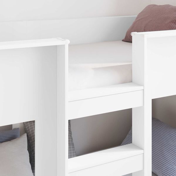 vidaXL Lit Superpos&eacute; pour Enfants Blanc 90 x 200 cm Bois d'ing&eacute;nierie