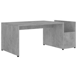vidaXL Table basse Gris b&eacute;ton 90x45x35 cm bois d&rsquo;ing&eacute;nierie
