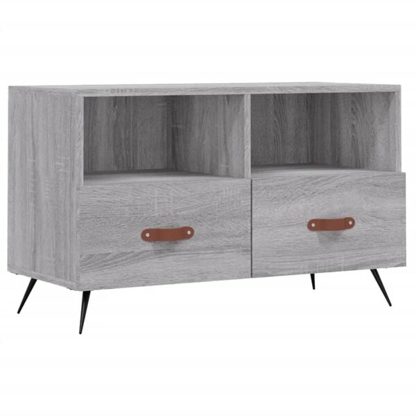 vidaXL Meuble TV Sonoma gris 80x36x50 cm Bois d'ing&eacute;nierie