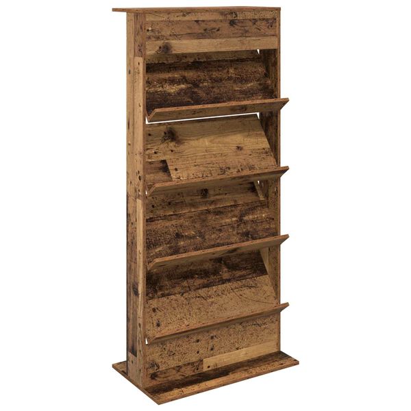 vidaXL &Eacute;tag&egrave;re &agrave; magazines avec &eacute;tag&egrave;re Bois ancien 70 x 41 x 156 cm