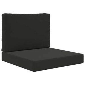 vidaXL Coussin de canap&eacute; d'ext&eacute;rieur 2 pcs Noir Polyester