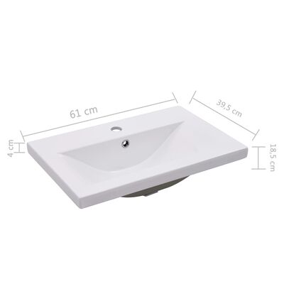 vidaXL Armoire d'évier avec lavabo intégré Blanc Bois d'ingénierie