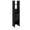 vidaXL Ensemble de biblioth&egrave;que 4 pcs Noir brillant Bois d'ing&eacute;nierie