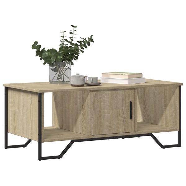 vidaXL Table basse ch&ecirc;ne sonoma 100x51x40 cm bois d'ing&eacute;nierie