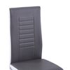 vidaXL Chaises &agrave; manger cantilever lot de 4 gris similicuir