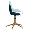 vidaXL Chaises pivotantes &agrave; manger lot de 4 Bleu Velours