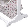 vidaXL Support &agrave; panier 4 niveaux Fleurs 35x35x125 cm Bois