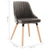 vidaXL Chaises &agrave; manger lot de 2 Gris fonc&eacute; Velours
