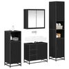vidaXL Ensemble de mobilier de salle de bain 4 pcs Ch&ecirc;ne noir