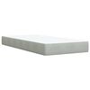 vidaXL Sommier &agrave; lattes de lit et matelas Gris clair 90x200 cm Velours