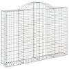 vidaXL Panier de gabions arqu&eacute; 200x30x140/160 cm Fer galvanis&eacute;