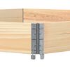 vidaXL Lit sur&eacute;lev&eacute; hexagonale 160x160 cm bois de pin massif