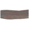 vidaXL Table console Gris 115 x 35 x 76 cm Bois d'acacia massif et fer