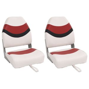 vidaXL Si&egrave;ges de bateau pliables lot de 2 &agrave; dossier haut 44x38x55 cm