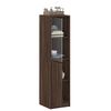 vidaXL Buffet avec porte en verre ch&ecirc;ne marron 35x37x142 cm