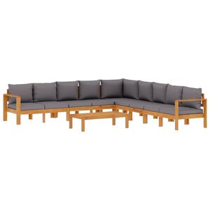 vidaXL Salon de jardin avec coussins 6 pcs bois d'acacia solide