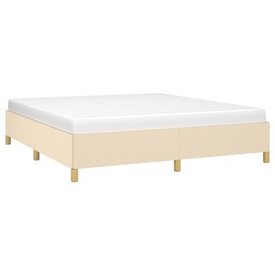 vidaXL Cadre de lit sans matelas crème 180x200 cm tissu