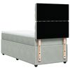 vidaXL Sommier &agrave; lattes de lit et matelas Gris clair 90x200 cm Velours