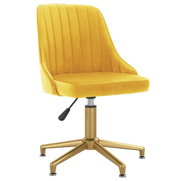 vidaXL Chaises pivotantes &agrave; manger lot de 4 jaune velours