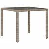 vidaXL Ensemble &agrave; manger de jardin et coussins 3 pcs gris rotin verre