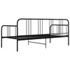 vidaXL Cadre de canap&eacute;-lit sans matelas noir m&eacute;tal 90x200 cm